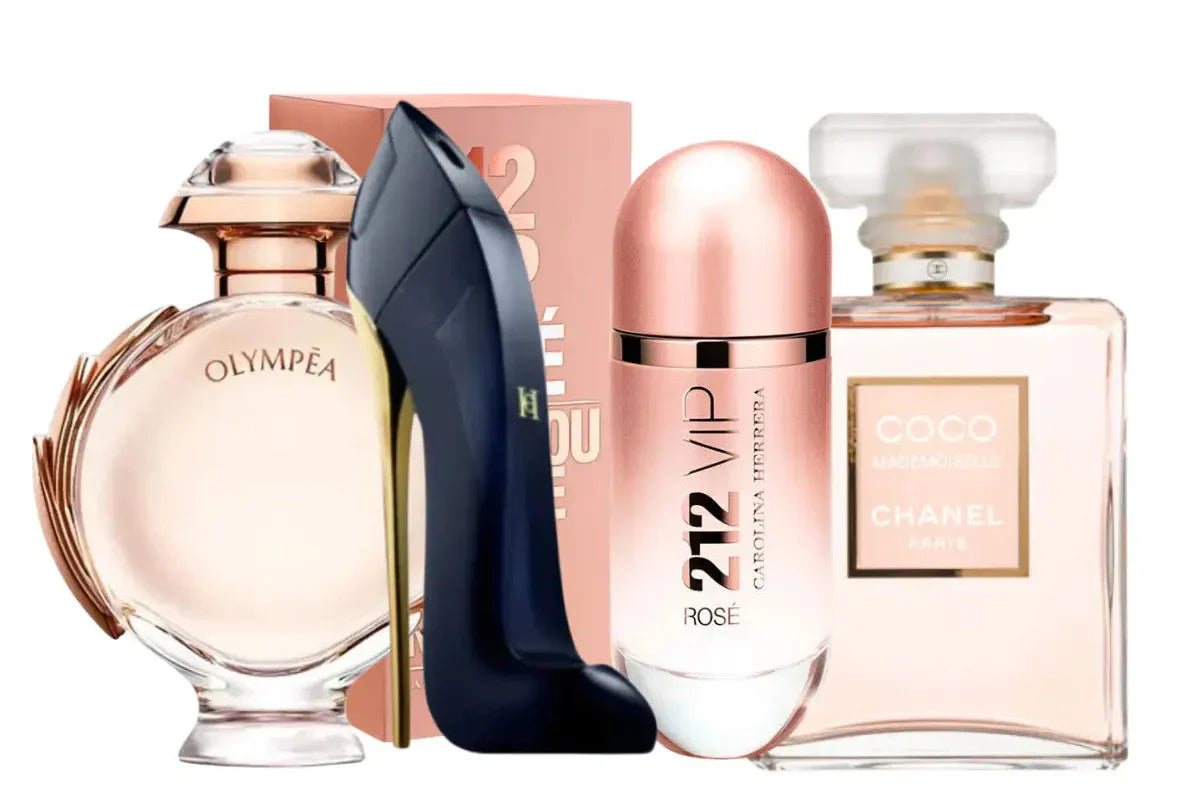 4 parfümből álló szett| 212 Rosé, Coco Mademoiselle, Good Girl, Olympea 100ml