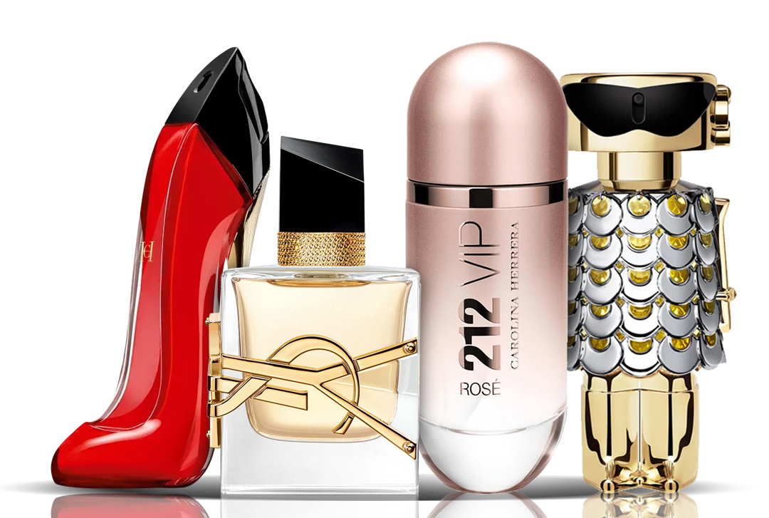 4 parfümből álló szett | Very Good Girl + Libre + 212 VIP Rose + Fame 100ML