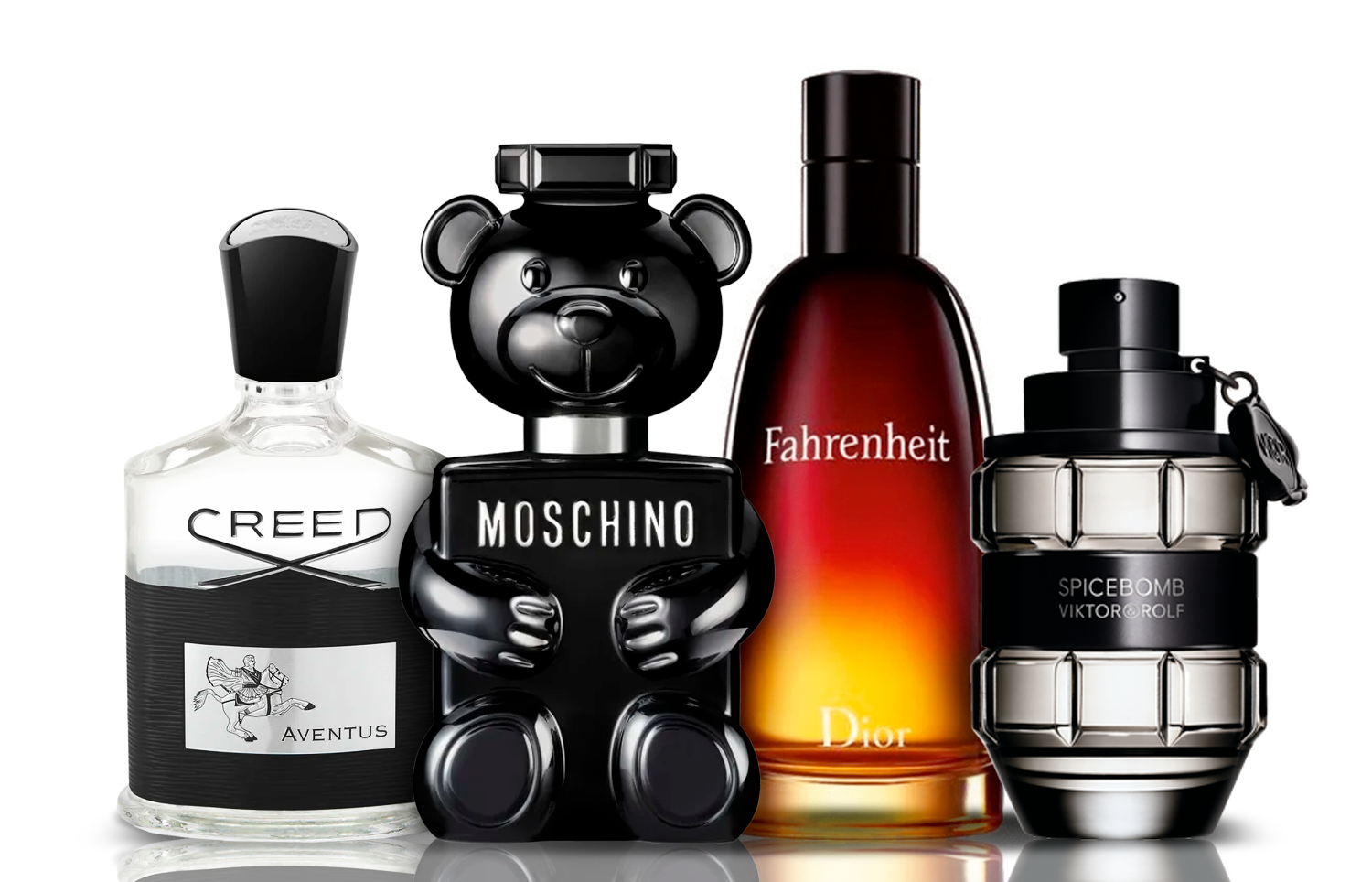 4 parfümből álló szett | Creed Aventus + Fahrenheit + SpiceBomb + Toy Boy Moschino 100 ml
