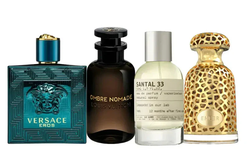 4 parfümből álló szett | Eros, Ombre Nomade, Santal 33, Emeer