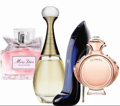 4 parfümből álló szett | Miss Dior + J'adore + Good Girl + Olympéa – 100 ml
